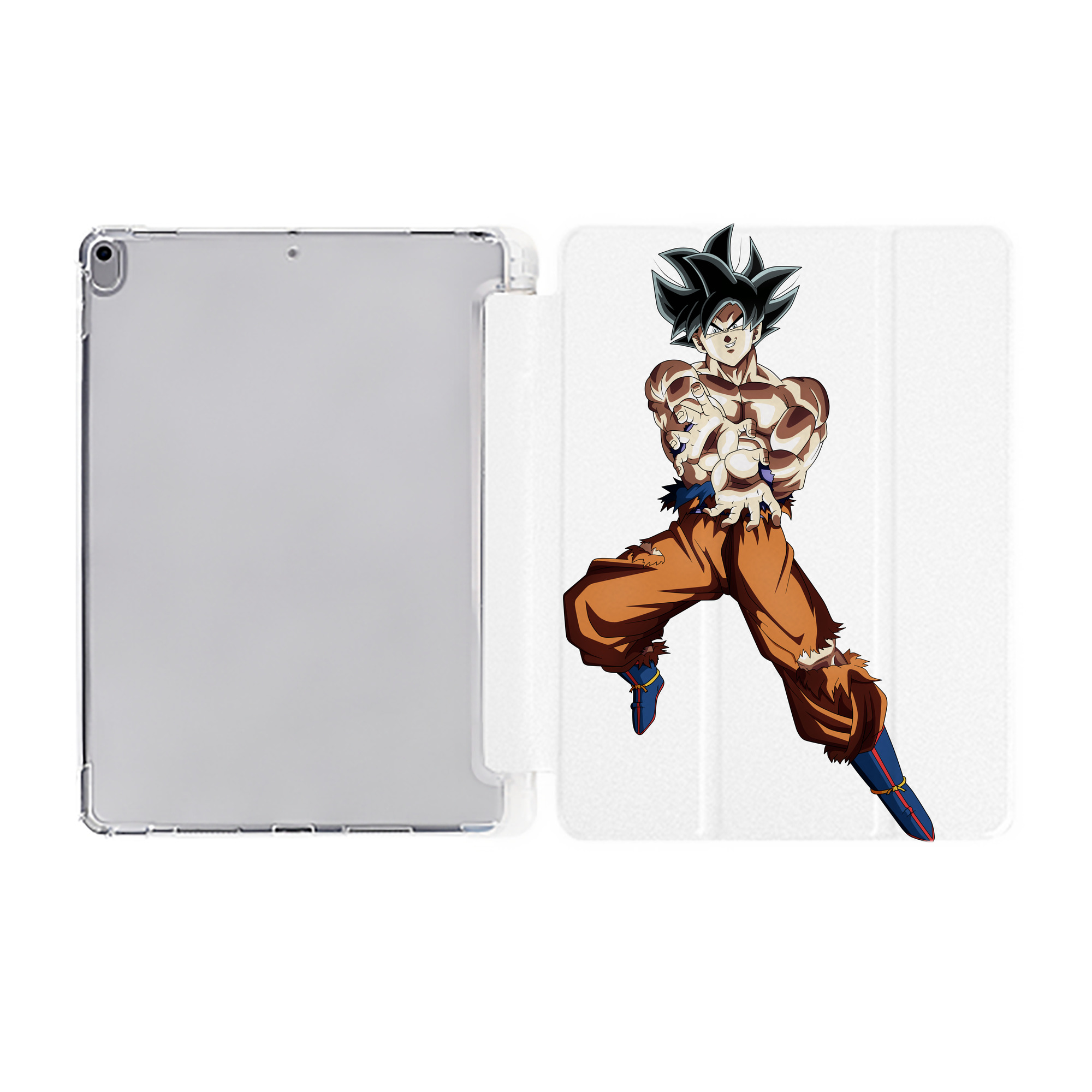（画像用） ドラゴンボール 孫悟空（そん ごくう）Son Goku カカロット DRAGON BALL Kakarotto IPad ケース ペン収納付き 三つ折りスタンド PUレザー×シリコン 対応機種9.5/10.5/10.9インチ